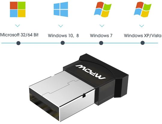 Bluetooth Adapter For PC With White Logo