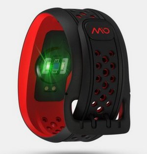 Heart Rate Wristband In Black And Red
