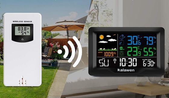 Black Weather Station With Big LCD